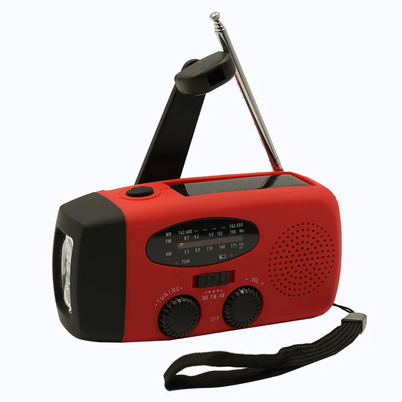 small portable radio Emergency Radio Hand Crank Solar FM Radio 2000mAh Power Bank with Charging Battery operated radio