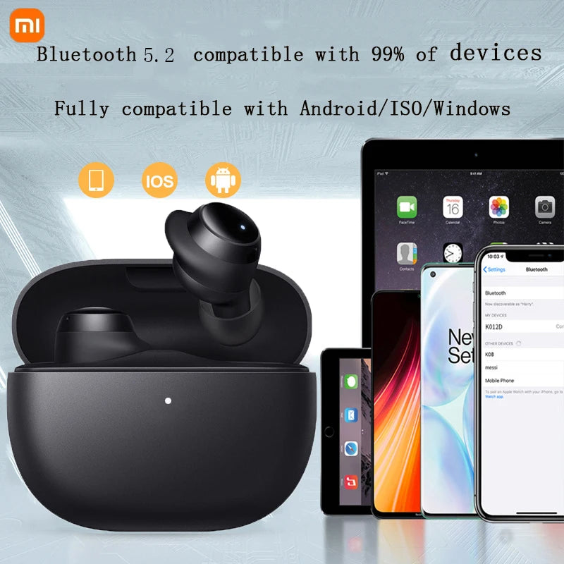 Fones de ouvido sem fio Xiaomi Redmi 0 latência para jogos Fones de ouvido HiFi Bluetooth