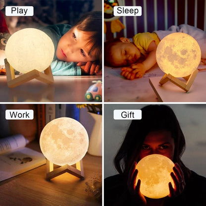 Lâmpada noturna LED Moon Lamp