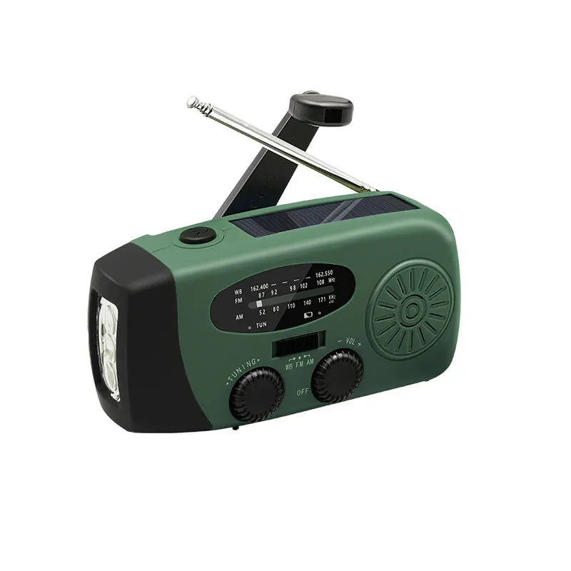 small portable radio Emergency Radio Hand Crank Solar FM Radio 2000mAh Power Bank with Charging Battery operated radio