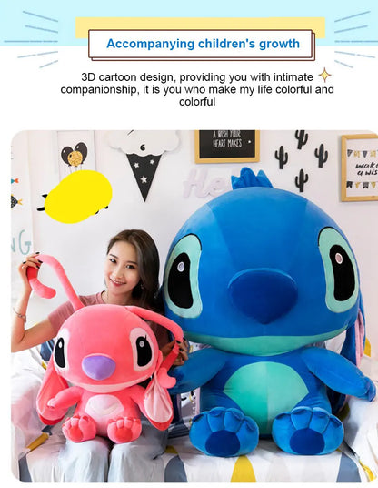 20-60cm Giant Size Lilo & Stitch Couple Models Cartoon Stuffed Plush Anime Plushs Toys Pendant Toy Pillow Kids Birthday Gift