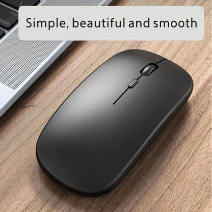 Mouse Bluetooth recarregável sem fio, modo duplo 5.2, silencioso, ergonômico para jogos de computador, 2.4 USB para PC e laptops