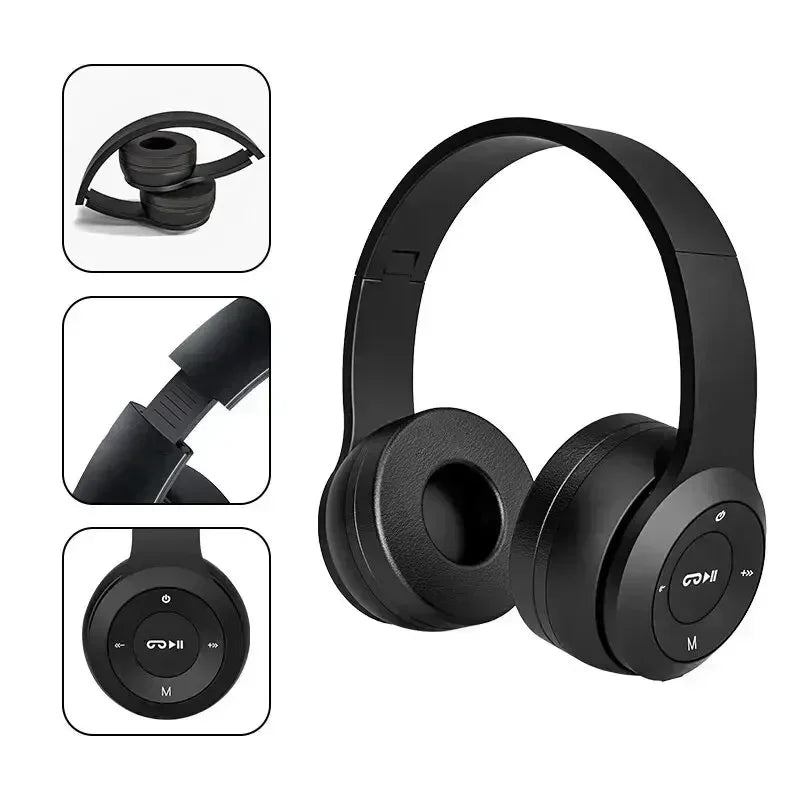 Fone de ouvido estéreo 5.0 Bluetooth para jogos, fones de ouvido para jogos com microfone para PUBG, PS4, CSGO, telefone, tablet, laptop, jogos