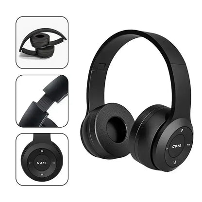 Fone de ouvido estéreo 5.0 Bluetooth para jogos, fones de ouvido para jogos com microfone para PUBG, PS4, CSGO, telefone, tablet, laptop, jogos