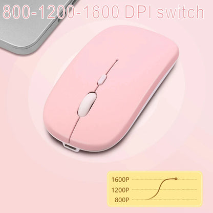 Mouse Bluetooth recarregável sem fio, modo duplo 5.2, silencioso, ergonômico para jogos de computador, 2.4 USB para PC e laptops