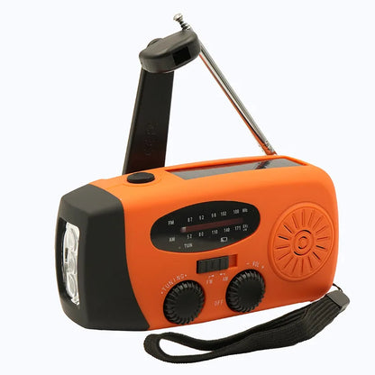 small portable radio Emergency Radio Hand Crank Solar FM Radio 2000mAh Power Bank with Charging Battery operated radio