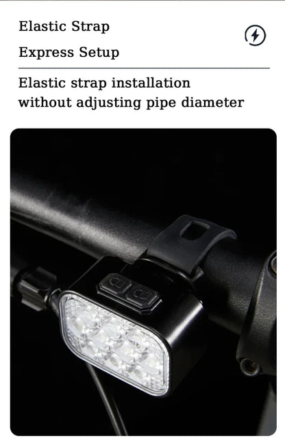 BUCKLOS Bicycle Rear Light Front Light 1100mAh LED COB Waterproof Bike Lamp USB Rechargeable Mtb Road Bike Taillights Bike Parts