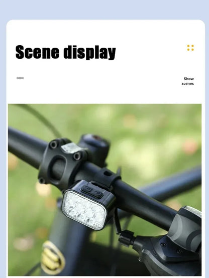 BUCKLOS Bicycle Rear Light Front Light 1100mAh LED COB Waterproof Bike Lamp USB Rechargeable Mtb Road Bike Taillights Bike Parts