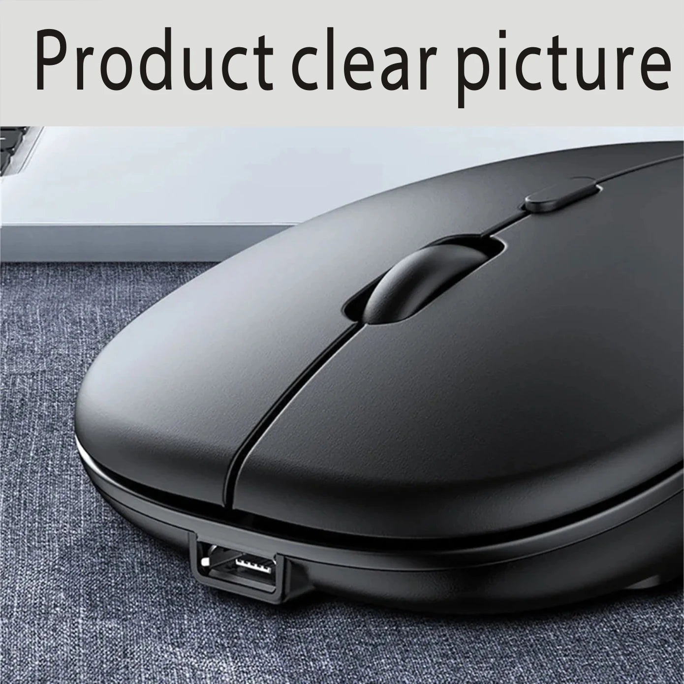 Mouse Bluetooth recarregável sem fio, modo duplo 5.2, silencioso, ergonômico para jogos de computador, 2.4 USB para PC e laptops