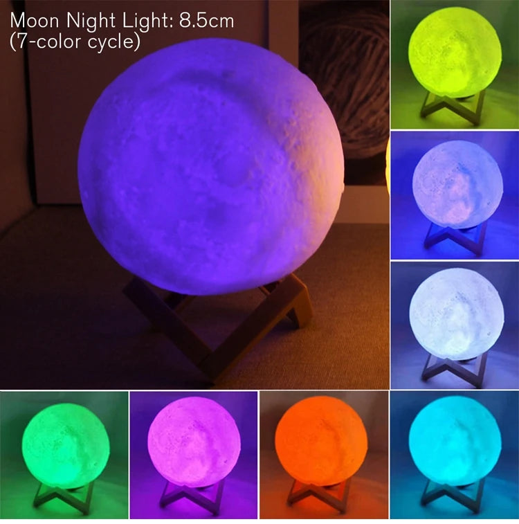 Lâmpada noturna LED Moon Lamp
