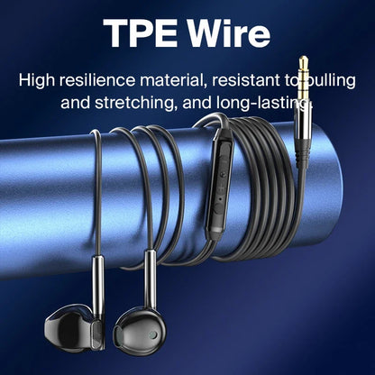 Fone de ouvido com cancelamento de ruído EARDECO 3,5 mm/tipo C, com fio, para graves, alta fidelidade, com fio, microfone estéreo e com fio