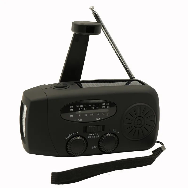 small portable radio Emergency Radio Hand Crank Solar FM Radio 2000mAh Power Bank with Charging Battery operated radio