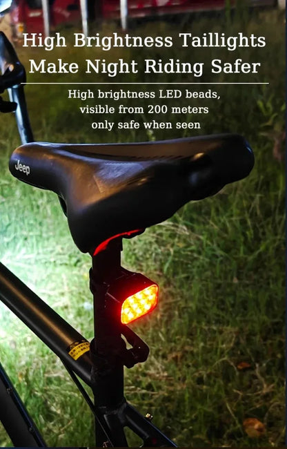 BUCKLOS Bicycle Rear Light Front Light 1100mAh LED COB Waterproof Bike Lamp USB Rechargeable Mtb Road Bike Taillights Bike Parts