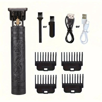 T9 LCD Electric Hairdresser Oil Shaving Head Electric Pusher Carving Electric Pusher Clipper Hair Precision Trimmer for Men Care