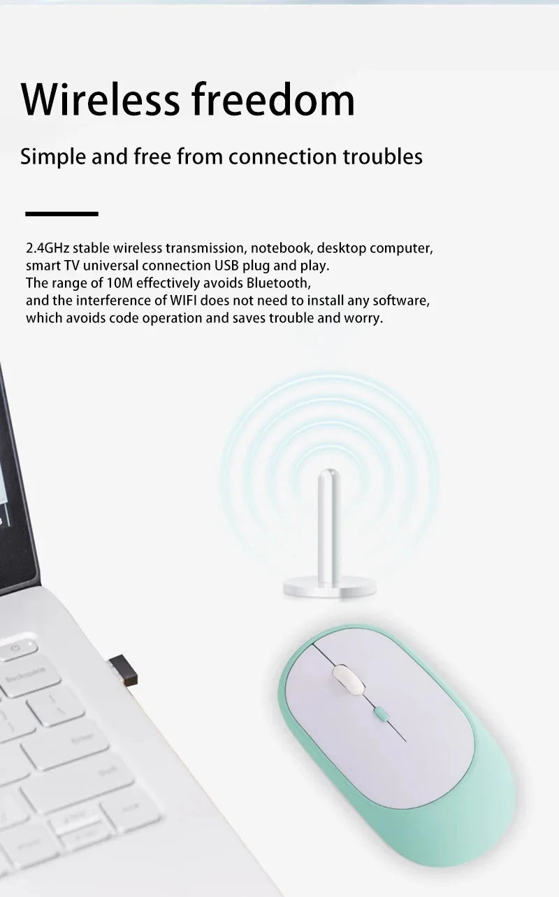 XIAOMI Bluetooth Wireless Mouse USB Rechargeable Ergonomics Adjustable DPI Office Silence Optical Electric Mouses 2.4G Keyboards