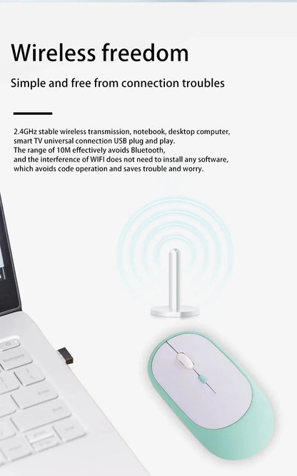 XIAOMI Bluetooth Wireless Mouse USB Rechargeable Ergonomics Adjustable DPI Office Silence Optical Electric Mouses 2.4G Keyboards