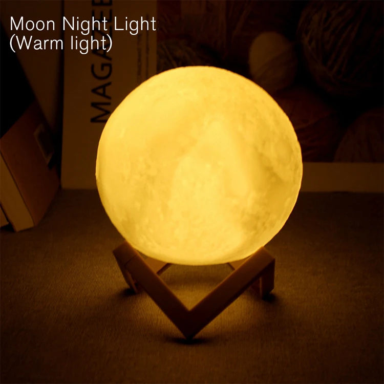 Lâmpada noturna LED Moon Lamp
