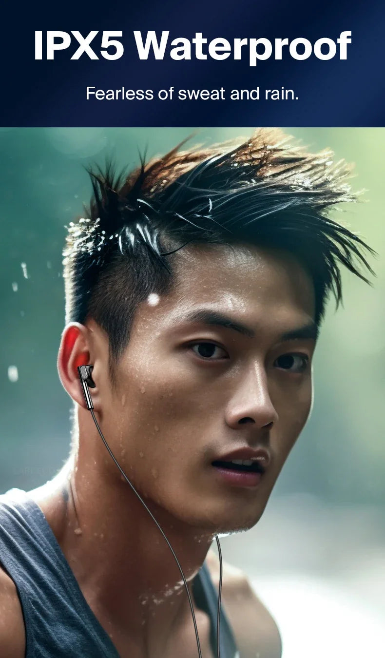 Fone de ouvido com cancelamento de ruído EARDECO 3,5 mm/tipo C, com fio, para graves, alta fidelidade, com fio, microfone estéreo e com fio