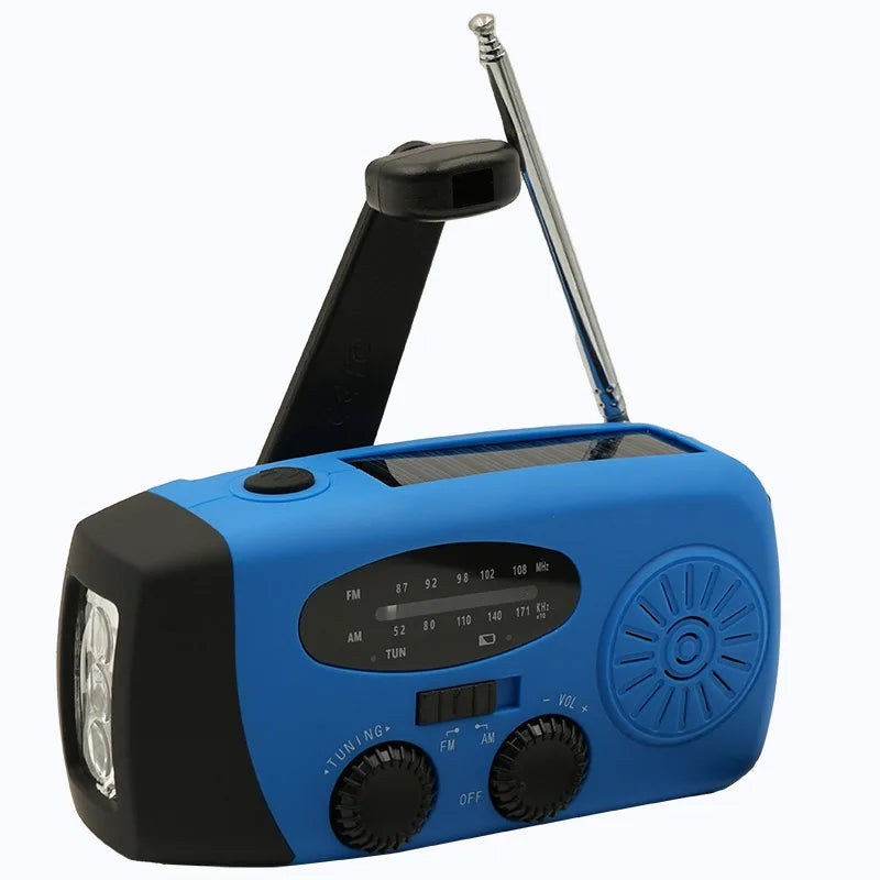small portable radio Emergency Radio Hand Crank Solar FM Radio 2000mAh Power Bank with Charging Battery operated radio