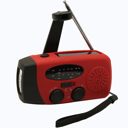 small portable radio Emergency Radio Hand Crank Solar FM Radio 2000mAh Power Bank with Charging Battery operated radio